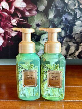 NEW 2-Pc WAIKIKI BEACH COCONUT Foaming Hand Soap Bath & Body Works